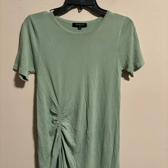 Beulah Knot T-Shirt Dress Green- One Size - Picture 2 of 9